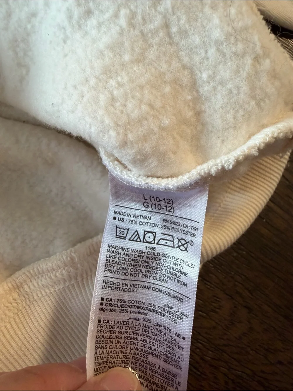 Old Navy White Sweatshirt with Pink, Mint & Lavender Hearts